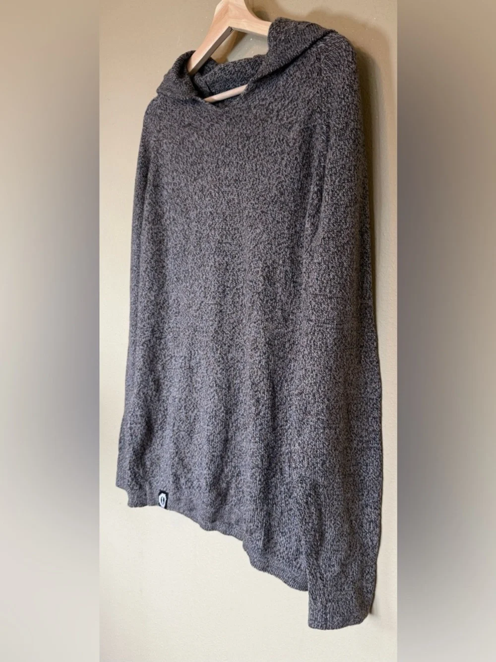 Paka Alpaca Handmade Hooded Hoodie Tunic Size Large Brown Tweed Granola Soft - Picture 3 of 7